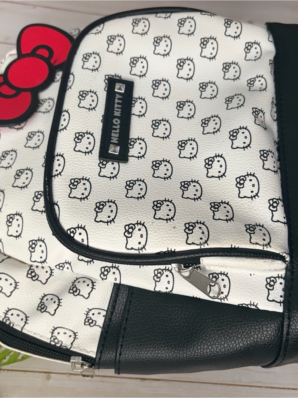 Hello Kitty Black, White & Red Patterned Mini Backpack - Picture 2 of 7